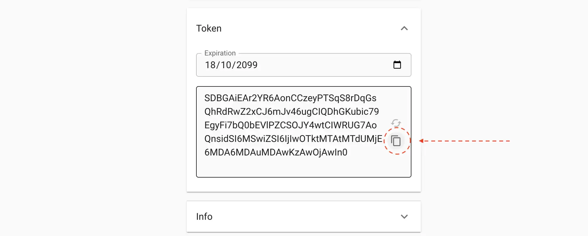 Traccar Token Section